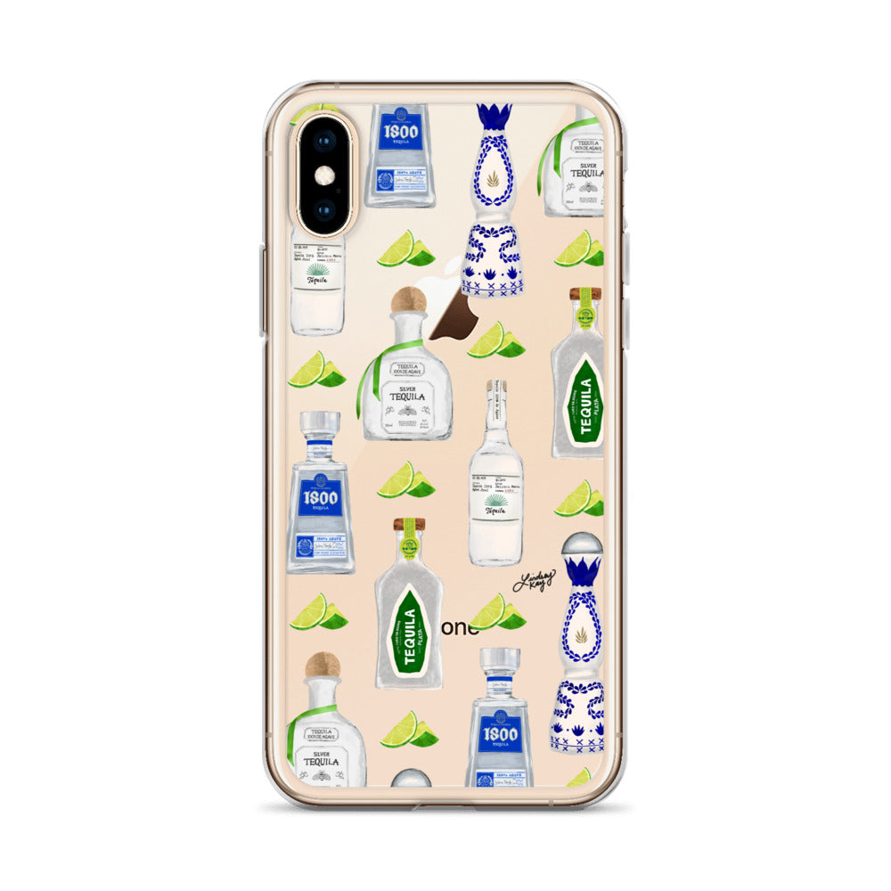 Ilustración de botellas de tequila - Funda transparente para iPhone®